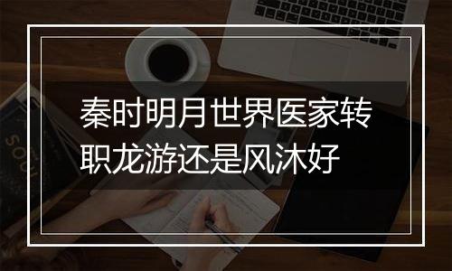 秦时明月世界医家转职龙游还是风沐好