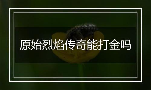 原始烈焰传奇能打金吗