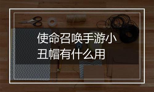 使命召唤手游小丑帽有什么用