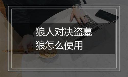 狼人对决盗墓狼怎么使用