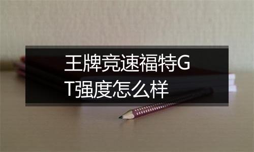 王牌竞速福特GT强度怎么样
