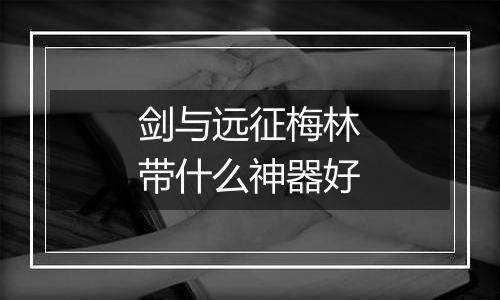 剑与远征梅林带什么神器好