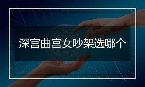 深宫曲宫女吵架选哪个