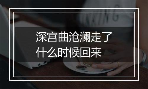 深宫曲沧澜走了什么时候回来