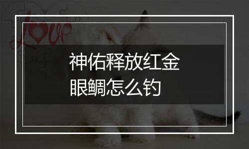 神佑释放红金眼鲷怎么钓