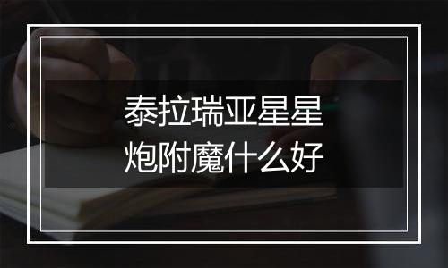 泰拉瑞亚星星炮附魔什么好