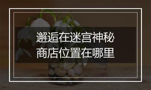 邂逅在迷宫神秘商店位置在哪里