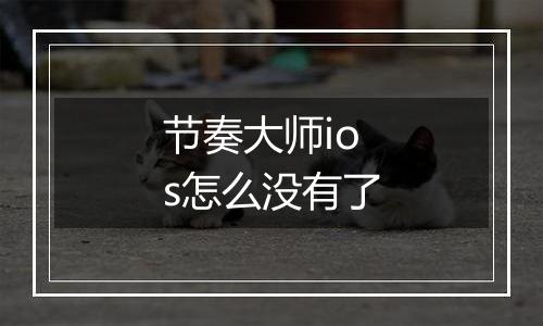 节奏大师ios怎么没有了