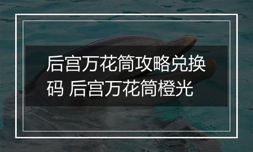 后宫万花筒攻略兑换码 后宫万花筒橙光