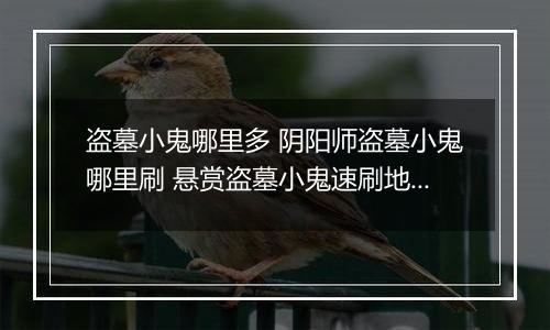 盗墓小鬼哪里多 阴阳师盗墓小鬼哪里刷 悬赏盗墓小鬼速刷地点