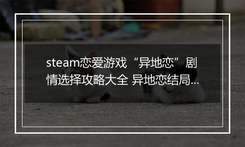 steam恋爱游戏“异地恋”剧情选择攻略大全 异地恋结局选择推荐