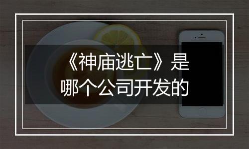 《神庙逃亡》是哪个公司开发的