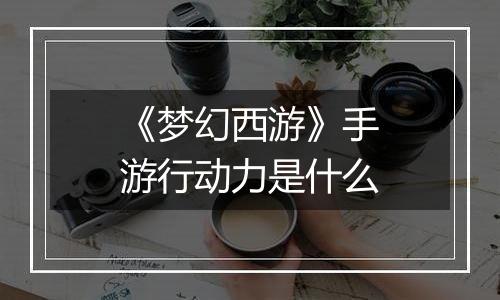 《梦幻西游》手游行动力是什么