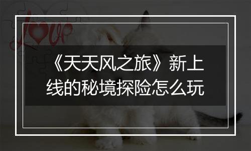 《天天风之旅》新上线的秘境探险怎么玩