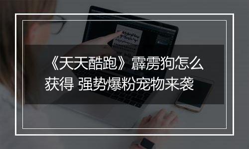 《天天酷跑》霹雳狗怎么获得 强势爆粉宠物来袭