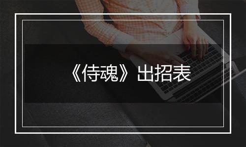 《侍魂》出招表