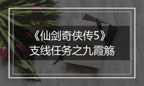 《仙剑奇侠传5》支线任务之九霞觞