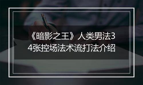 《暗影之王》人类男法34张控场法术流打法介绍