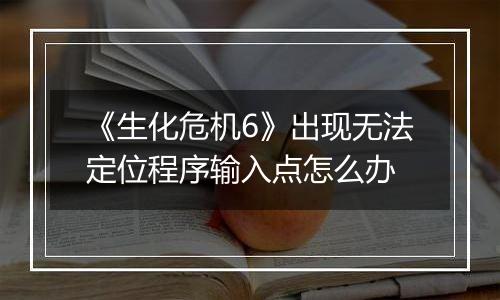 《生化危机6》出现无法定位程序输入点怎么办