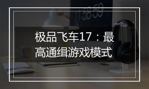 极品飞车17：最高通缉游戏模式