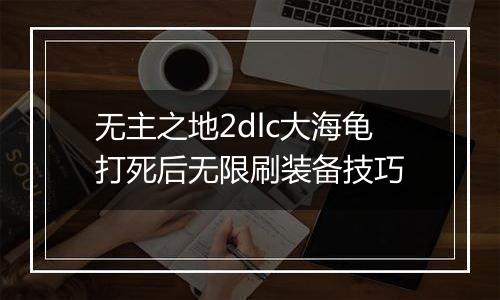 无主之地2dlc大海龟打死后无限刷装备技巧