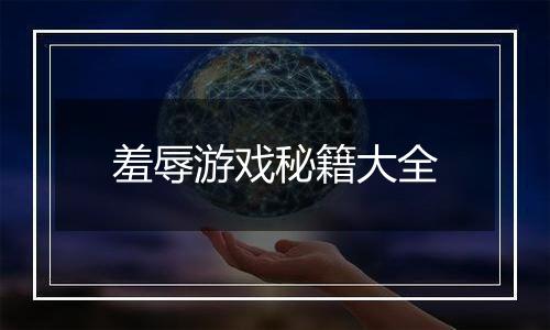 羞辱游戏秘籍大全