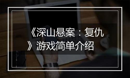 《深山悬案：复仇》游戏简单介绍