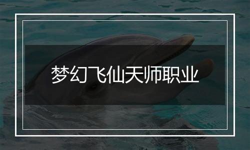 梦幻飞仙天师职业