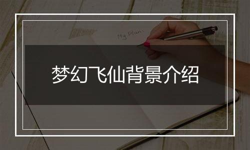 梦幻飞仙背景介绍