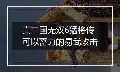 真三国无双6猛将传可以蓄力的易武攻击