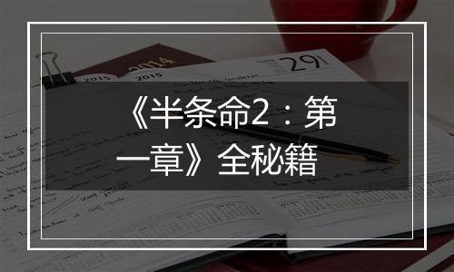 《半条命2：第一章》全秘籍