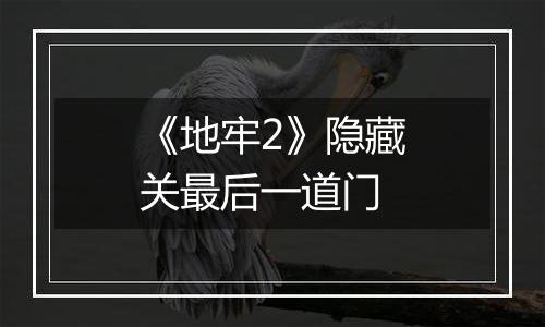 《地牢2》隐藏关最后一道门