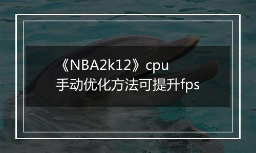 《NBA2k12》cpu手动优化方法可提升fps