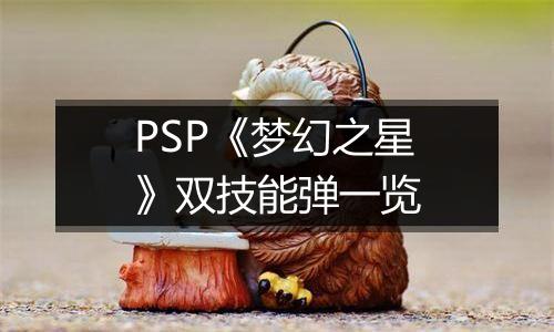 PSP《梦幻之星》双技能弹一览