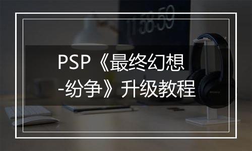 PSP《最终幻想-纷争》升级教程
