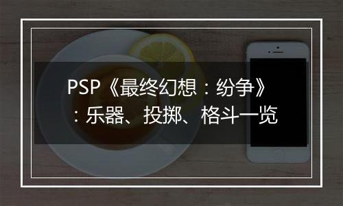PSP《最终幻想：纷争》：乐器、投掷、格斗一览