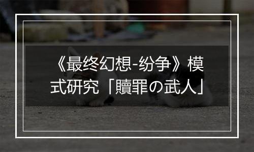 《最终幻想-纷争》模式研究「贖罪の武人」