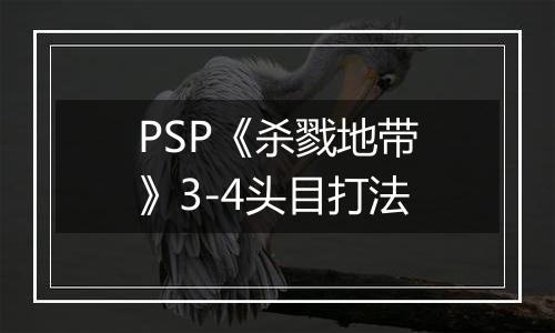 PSP《杀戮地带》3-4头目打法