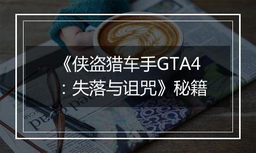 《侠盗猎车手GTA4：失落与诅咒》秘籍