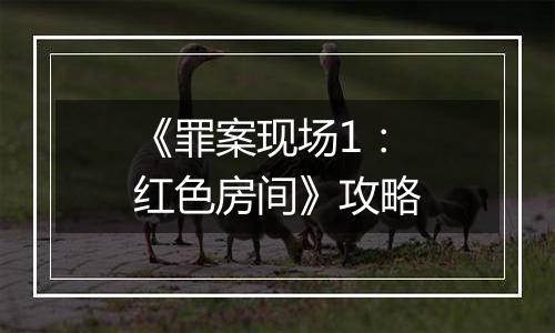 《罪案现场1：红色房间》攻略