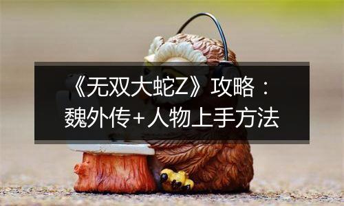 《无双大蛇Z》攻略：魏外传+人物上手方法