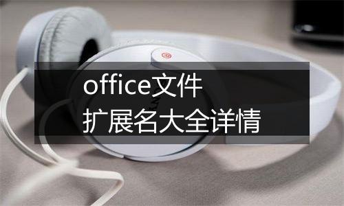 office文件扩展名大全详情