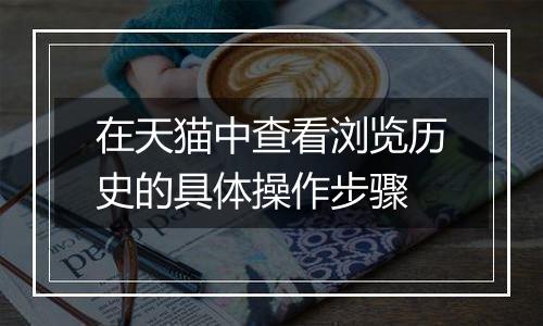 在天猫中查看浏览历史的具体操作步骤