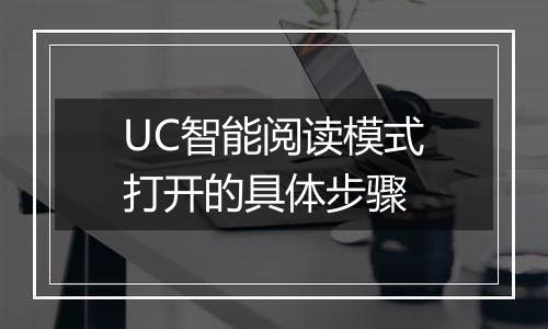 UC智能阅读模式打开的具体步骤
