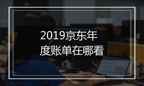 2019京东年度账单在哪看