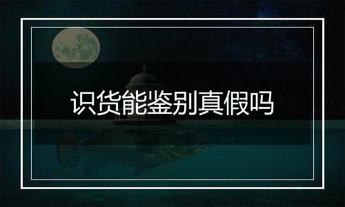 识货能鉴别真假吗