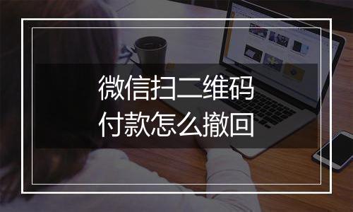 微信扫二维码付款怎么撤回