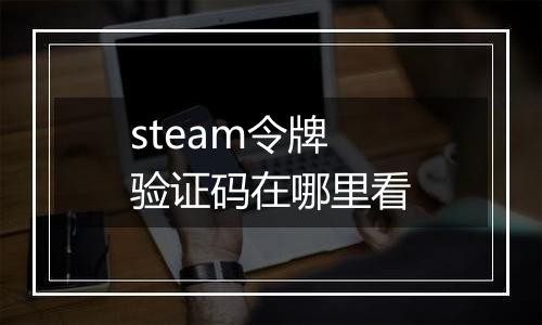 steam令牌验证码在哪里看