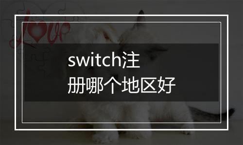 switch注册哪个地区好