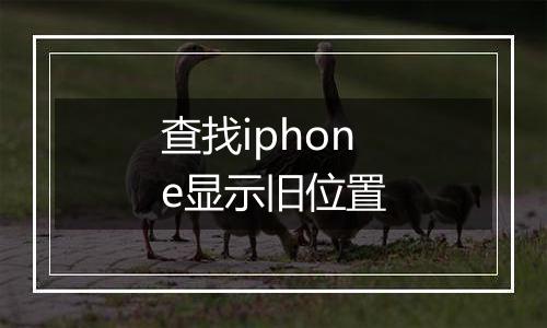 查找iphone显示旧位置
